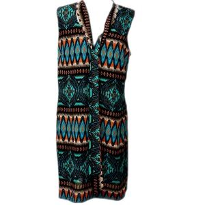 Robbie Bee Signature Beachy - Bohemian Sheath Dress Sleeveless Size 14. …